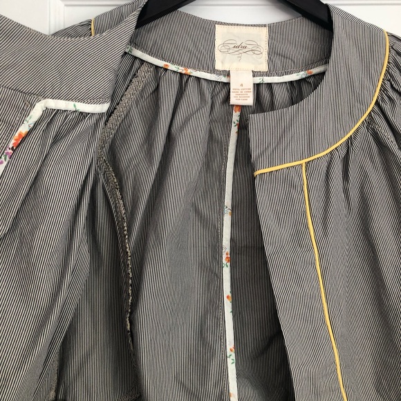 Anthropologie Cidra Ticking Stripe Swing Jacket - Picture 6 of 8